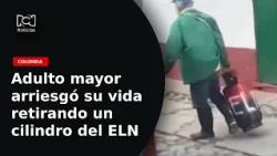 Senior citizen risked his life and removed a cylinder marked with ELN initials in Norte de Santander