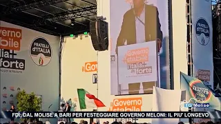 FdI: from Molise to Bari to celebrate the Meloni government: the longest-lasting one