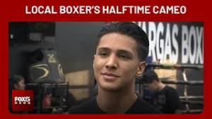 Las Vegas boxer Emiliano Vargas performs at Super Bowl halftime show
