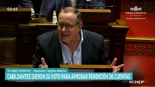 Diputados aprobó en general la Rendición de Cuentas. Informa Alejandro Rodríguez