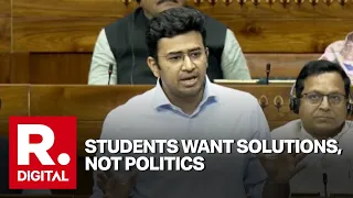 BJP MP Tejasvi Surya's Firery Speech in Lok Sabha, Launches Scathing Attack Against Opposition