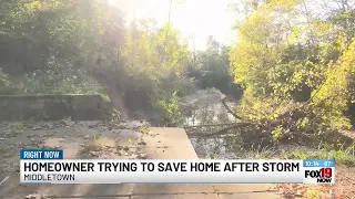 Middletown homeowner faces uphill battle after storm erosion threatens house