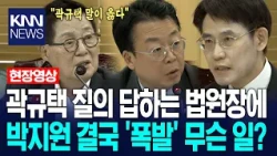 곽규택 질의에 답변하는 법원장에 박지원 결국 '폭발' 무슨 일? / KNN