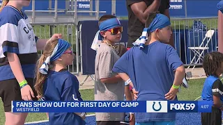 Day 1 of Colts training camp brings fans out to Westfield