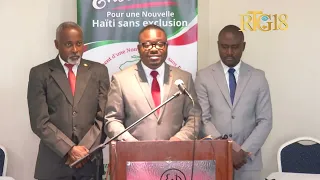 Responsab yo nan òganizasyon "Lanse-Haïti" prezante nouvo komite estrikti politik sa.