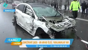 İsmayıllıda zəncirvari qəza: Ər-arvad öldü, yaralananlar var | Canlı Yayım