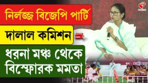 Mamata Banerjee | BJP | নির্লজ্জ বিজেপি পার্টি, দালাল কমিশন, ধরনা মঞ্চ থেকে বিস্ফোরক মমতা