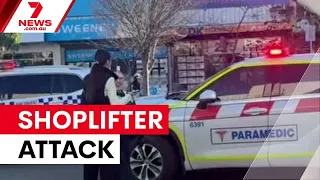 Retail worker critical after alleged teenage shoplifter attack | 7NEWS