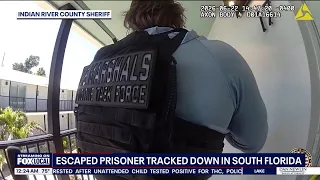 Body cam footage shows escaped prisoner tracked to South Florida