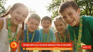 Dario Izaguirre presented "The sunflower lanyard for inclusion" promoted by Colonia on #ElRecreo