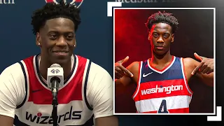 AJ Dybantsa on Feeling No Pressure, Life in D.C. & Teammate Connection at Wizards Media Day