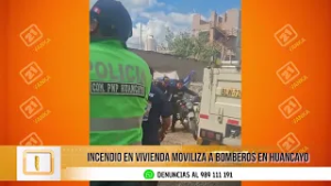 Incendio en vivienda moviliza a vecinos en Huancayo