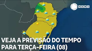 Check out the weather forecast for the entire country this Tuesday (8)