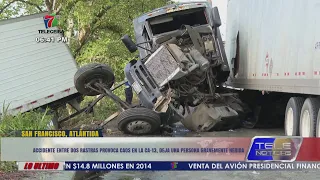 Accident between two semi-trucks causes chaos on CA-13, leaves one person seriously injured