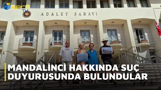 CRIMINAL COMPLAINT FILED AGAINST MANDALİNCİ