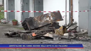 MONTEFALCONE NEL SANNIO: INCENDIO NELLA NOTTE IN UNA PALAZZINA