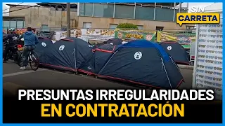 Massive protests by bodyguards outside the UNP in Bogotá over alleged irregular hiring practices