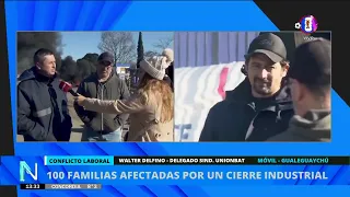 Gualeguaychú: Unionbat workers protest outside the company following closure
