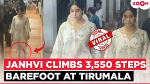 Janhvi Kapoor CLIMBS 3,550 steps barefoot at Tirumala Temple on her birthday