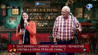 El DUO MARINA Y GABRIEL dieron una notable presencia en La Gran Peña del 7