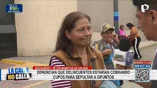 Extortion Fees for Burials at Callao's Baquíjano Cemetery Reported