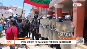 Piura: Catacaos protesta por obra de agua inconclusa