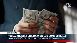Noboa announces a drop in fuel prices and a $60 million investment in the electricity sector