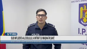 SUB INFLUENȚA ALCOOLULUI, A INTRAT CU MAȘINA ÎN ȘANȚ