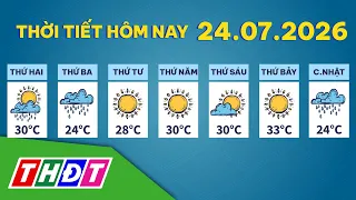 Weather forecast for today, 7/24/2026 | THDT