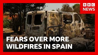 Europe heatwave sparks wildfire fears as thousands return home in Spain | BBC News