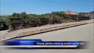 Gërmenjë, pastrohen trotuaret nga barishtet e egra dhe ferrat