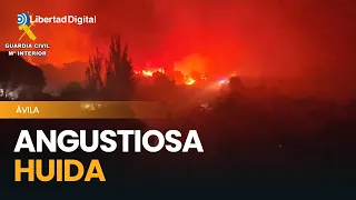 INCENDIOS ÁVILA | Momento crítico: los equipos de extinción, obligados a huir de las llamas