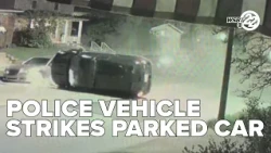 Caught on Camera: Distracted Elkhart Police officer hits parked car