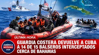 GUARDIA COSTERA DEVUELVE A CUBA A 14 DE 15 BALSEROS INTERCEPTADOS CERCA DE BAHAMAS