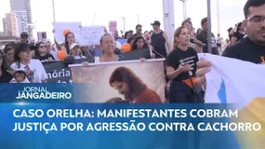 MANIFESTAÇÃO À BEIRA-MAR PEDE JUSTIÇA POR CACHORRO VÍTIMA DE VIOLÊNCIA
