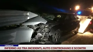 CRONACA. INFERNO A2: TRA INCIDENTI, AUTO CONTROMANO E SCONTRI