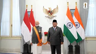 Presiden Prabowo Anugerahkan Tanda Kehormatan Bintang Republik Indonesia Adipurna kepada PM Modi
