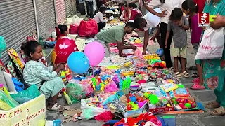 काठमाडौंको नयाँसडक लगायत स्थानमा सडकमै पार्किङ