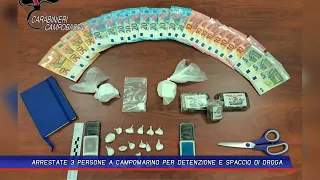 3 PEOPLE ARRESTED IN CAMPOMARINO FOR DRUG POSSESSION AND DEALING