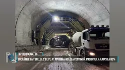Work on the A1 Margina-Holdea tunnel 2 continues. Project has reached 80% completion
