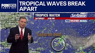 Saharan dust breaks apart tropical waves