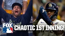 WORLD SERIES CHAOS! 6 RUNS Scored in WILD First Inning of Game 2!