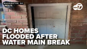 'The bed was floating': SE homes completely flooded, damaged after DC Water main break