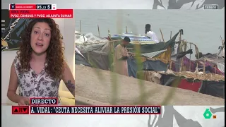 Aina Vidal, portavoz adjunta de Sumar: "Es una emergencia humanitaria, no una invasión"-Al Rojo Vivo