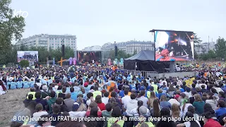 8 000 jeunes du FRAT se préparent avant la messe avec le pape Léon XIV