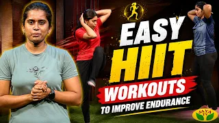 🔥 10-Mins Easy HIIT Workout to Boost Your Endurance! | Home Workouts | Preethi Ram | JayaTv