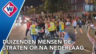Duizenden mensen op straat na uitschakeling Marokko door Frankrijk