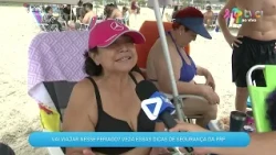 BEACH: OVERCAST WEATHER DOESN'T SCARE AWAY TOURISTS DURING THE LONG HOLIDAY WEEKEND