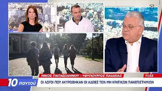 Ν.Παπαϊωάννου: «Θα πιστοποιηθούν ξανά τα πανεπιστήμια με το νέο κανονιστικό πλαίσιο»