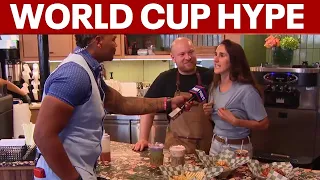 Argentinian coffee shop celebrates World Cup; DC young athletes escort pros